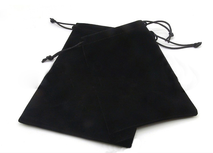 厂家直销10x12cm黑色绒布袋 束口袋珠宝 首饰包装袋 绒布可印logo