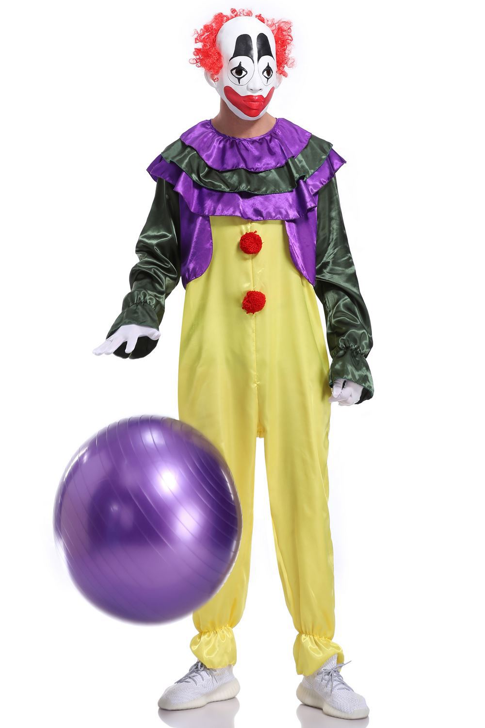 小丑演出服新款cos服马戏团魔术师表演搞怪服装成人男小丑连体衣