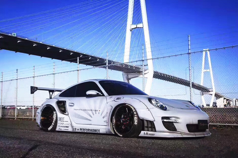 911 997 977.2turbo改装前后杠尾翼lb-performance宽体包围