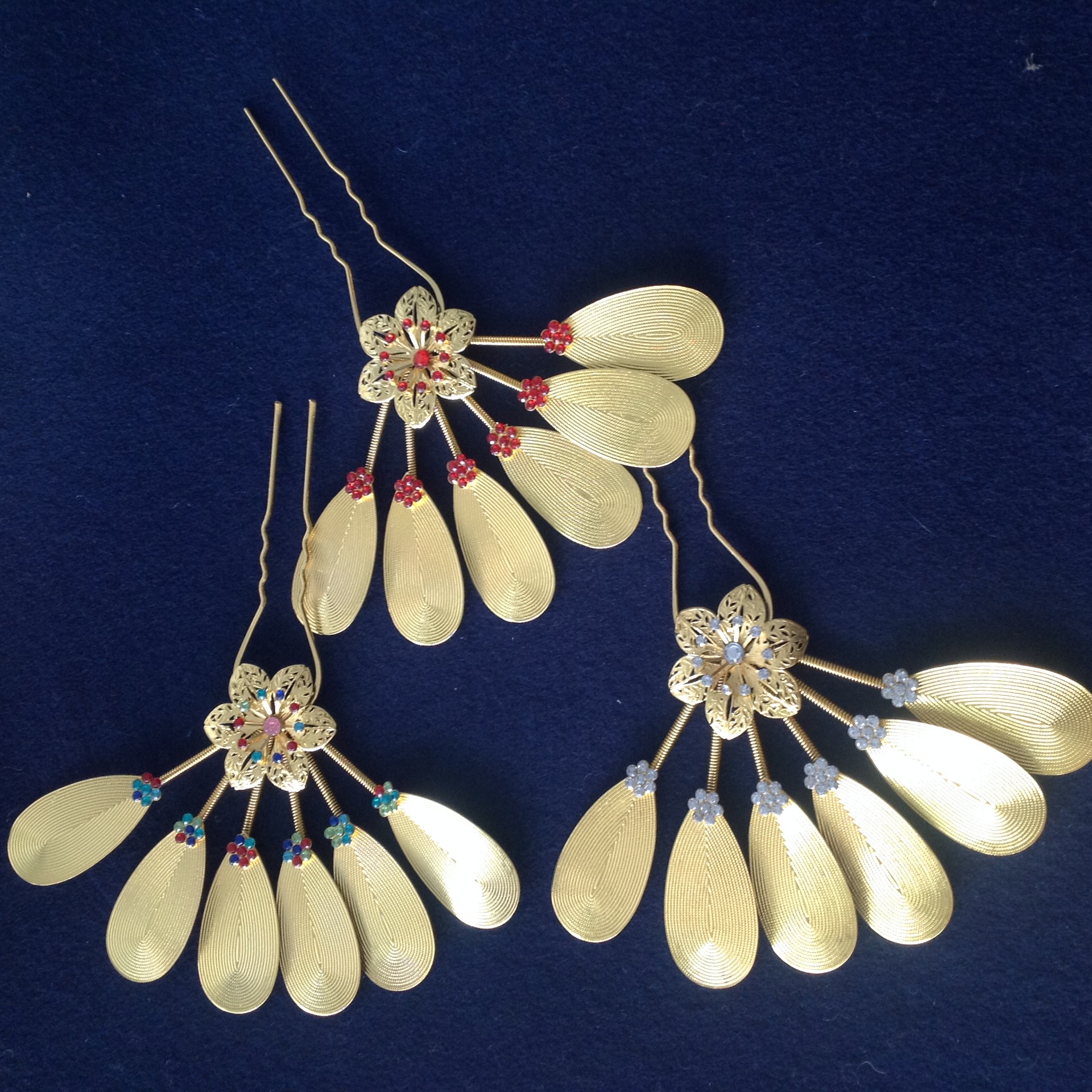 皇冠特价 西双版纳傣族舞蹈头饰泰国民族叶子发簪子服装配饰头花