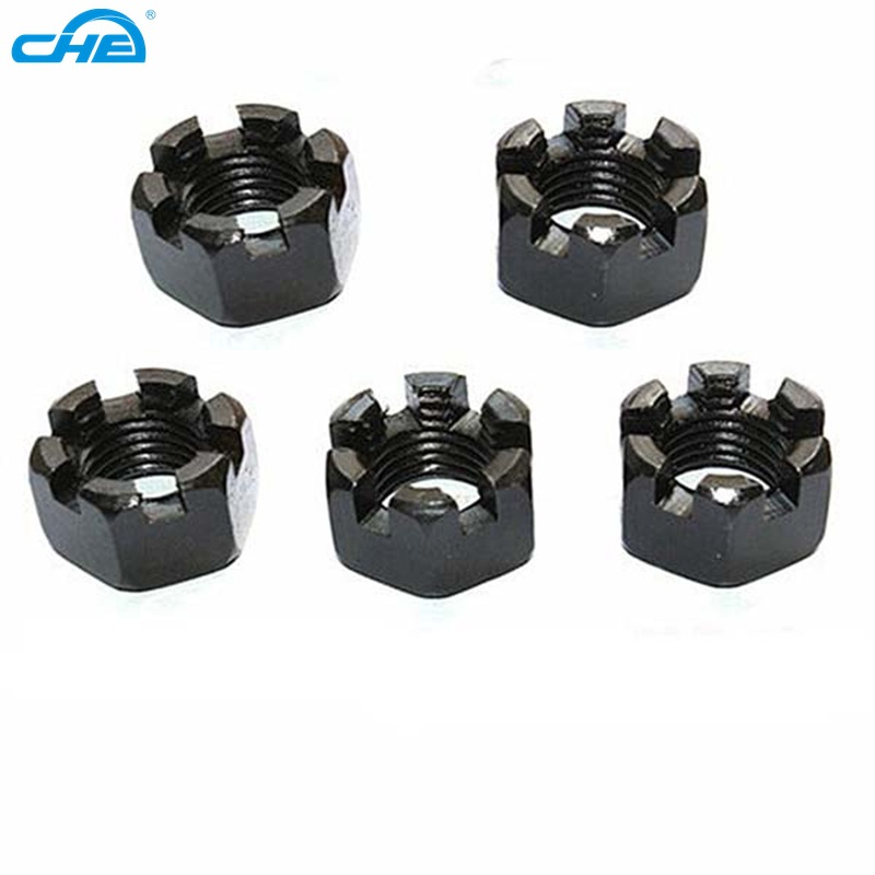 din935六角开槽螺母六角螺母八角螺母 加厚开槽螺帽 重型开槽螺