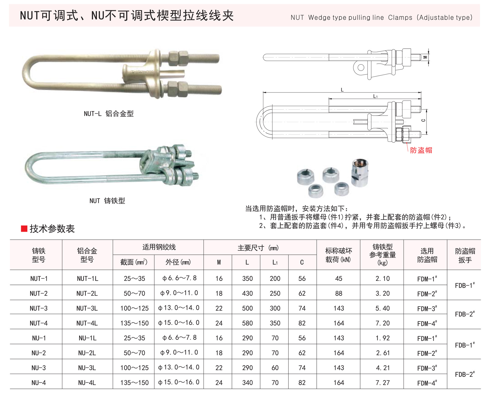 线的安装与调整材质铝合金加工定制是订货号nut-2l系列nut-2l型号nut
