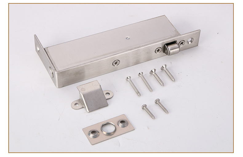 自动插销 不锈钢拉丝加厚平板全自动门窗弹簧插销批发 自动暗插销-阿