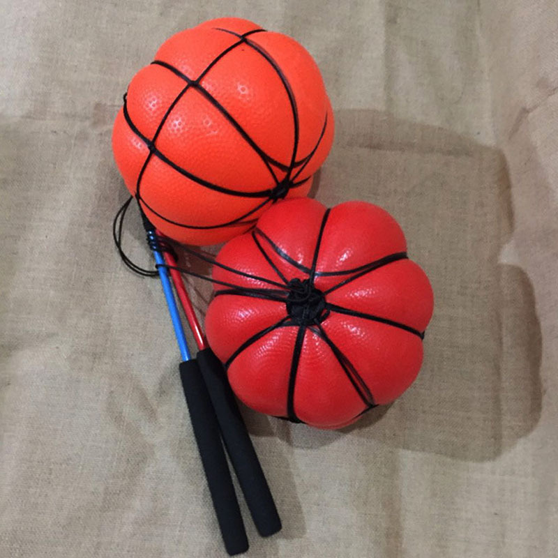 厂家直销跑江湖广场舞健身球加厚型带绑绳弹力球中老年甩甩球球