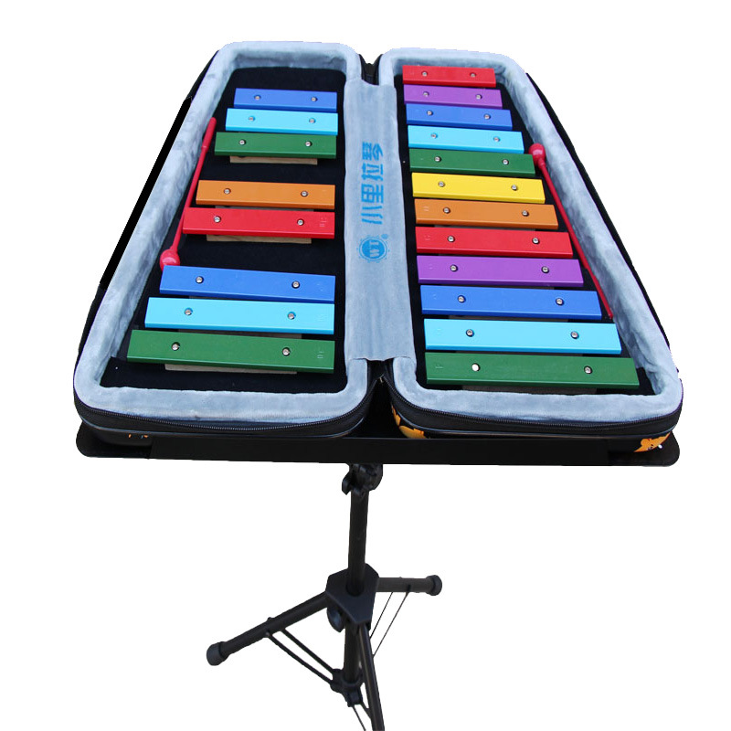 小钟琴儿童乐器 20音砖马林巴铝板琴便携式铝板琴木小里拉琴