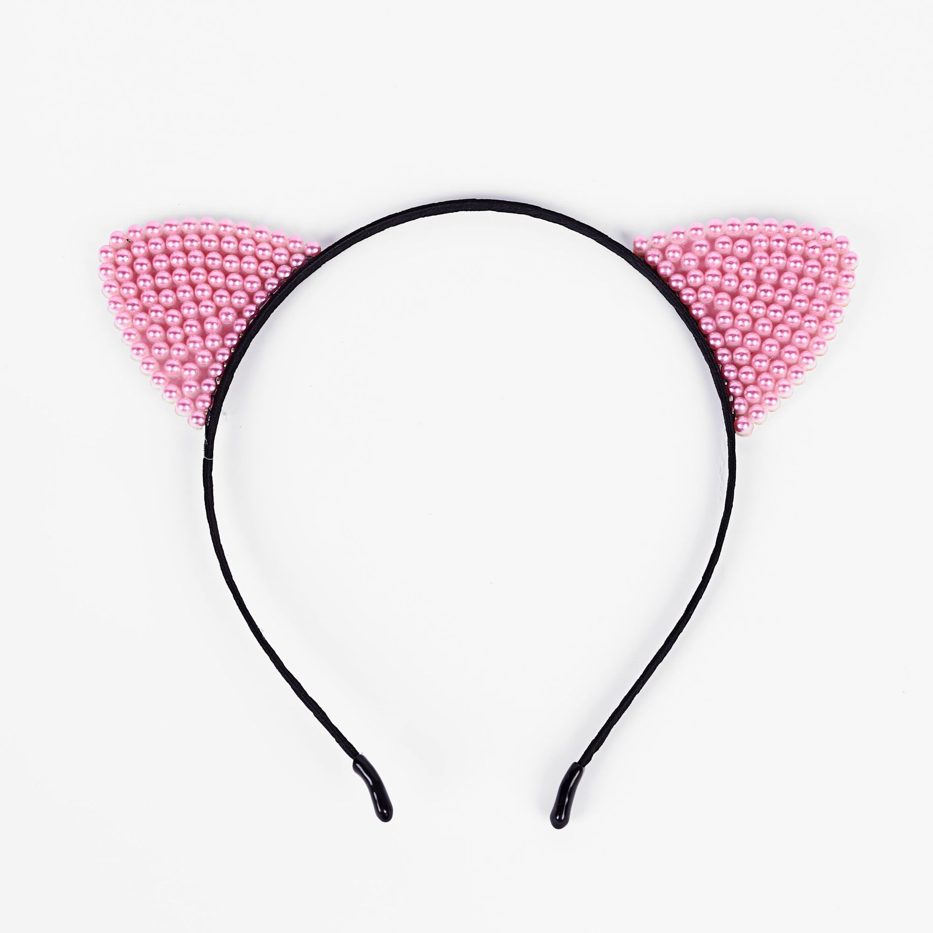 精美珍珠无纺布猫耳朵发箍头饰儿童布艺发夹明星同款头箍厂家批发