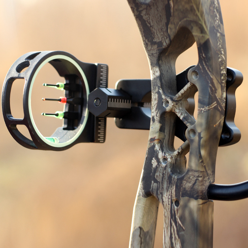 现货批发 tp1530复合三针瞄 合金材质四向调节瞄准器射箭训练器材