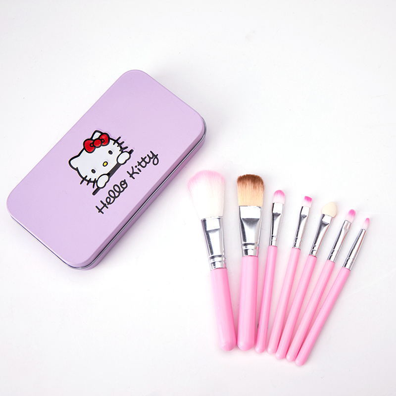 Factory Exclusive Supply. 7 PCs Makeup Brush Set Iron Box Brush Set Makeup Brush Source Factory Spot Second Delivery