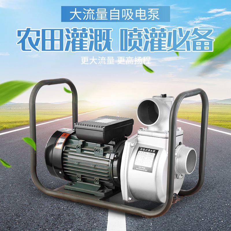 高扬程增压泵小型三相电汽油自吸泵农用工业抽水泵担架式清水泵
