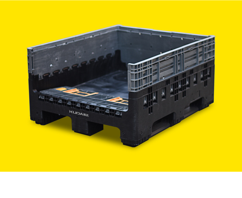 库达1210c折叠式卡板箱可折叠箱式塑料托盘1200×1000×590mm