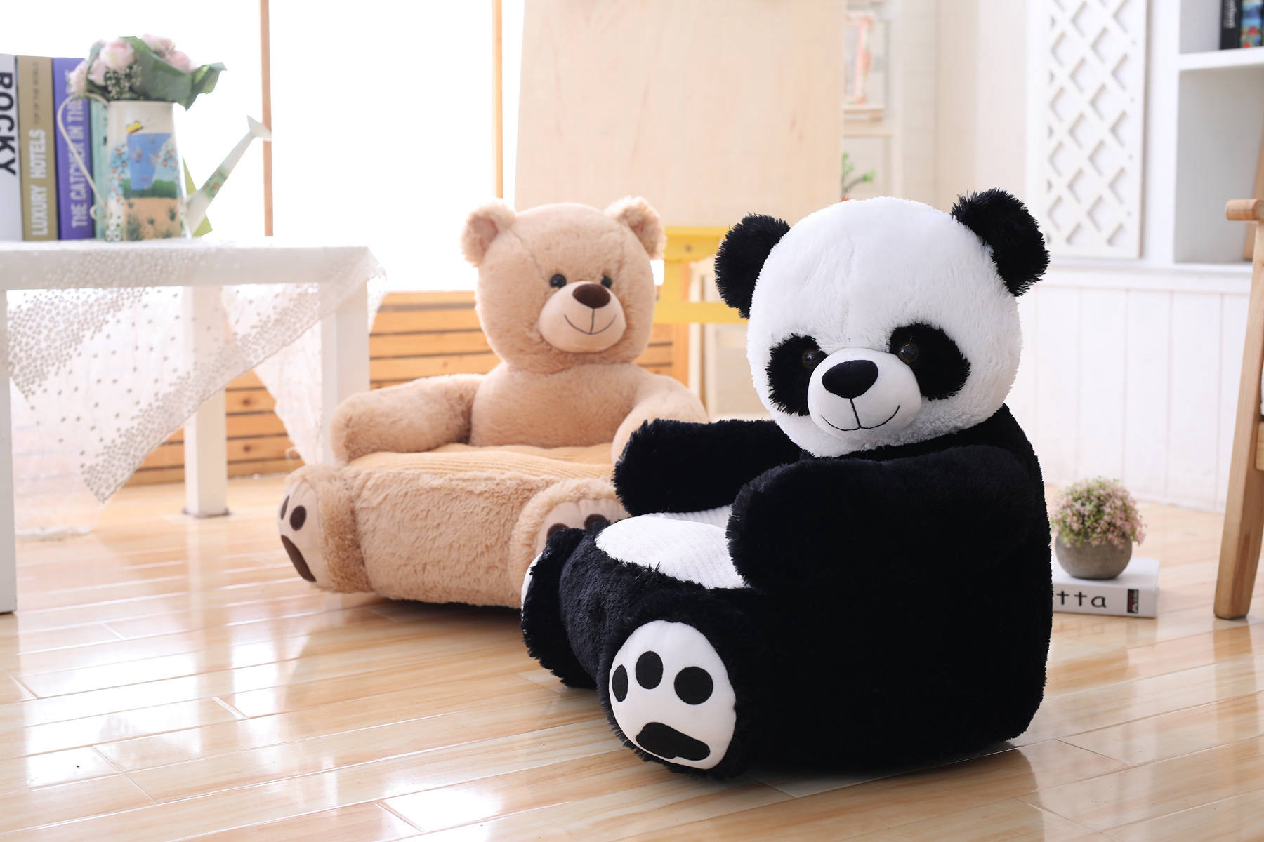 儿童卡通毛绒沙发创意可爱小熊熊猫毛绒玩具厂家直销
