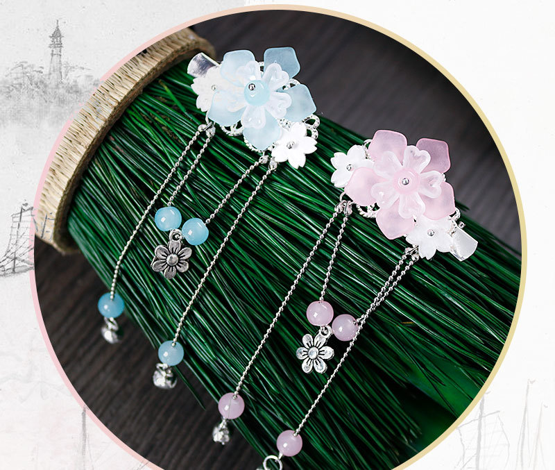 汉服头饰流苏发夹高贵典雅古风发饰对夹抖音同款汉服配饰_心韵花环厂