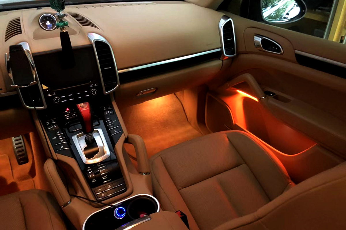 适用于保时捷macan 老卡宴 新卡宴9ya led车内气氛灯保时捷氛围灯