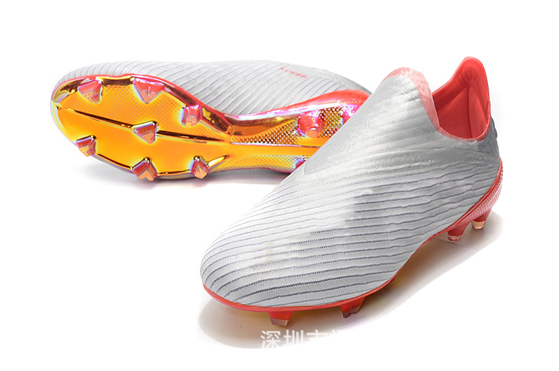 足球鞋 fg钉 x19 针织防水 无鞋带低帮球靴 soccer boots