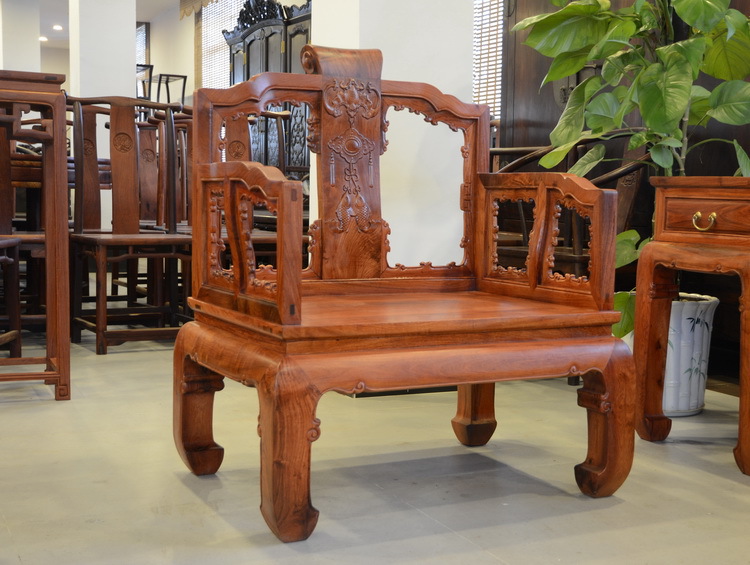 缅甸花梨沙发 大果紫檀沙发花梨太师椅沙发六件套(i1327)