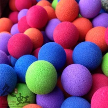 单色花色淘气堡球海洋球 实心彩色海绵EVA球 弹力球子弹球玩具球