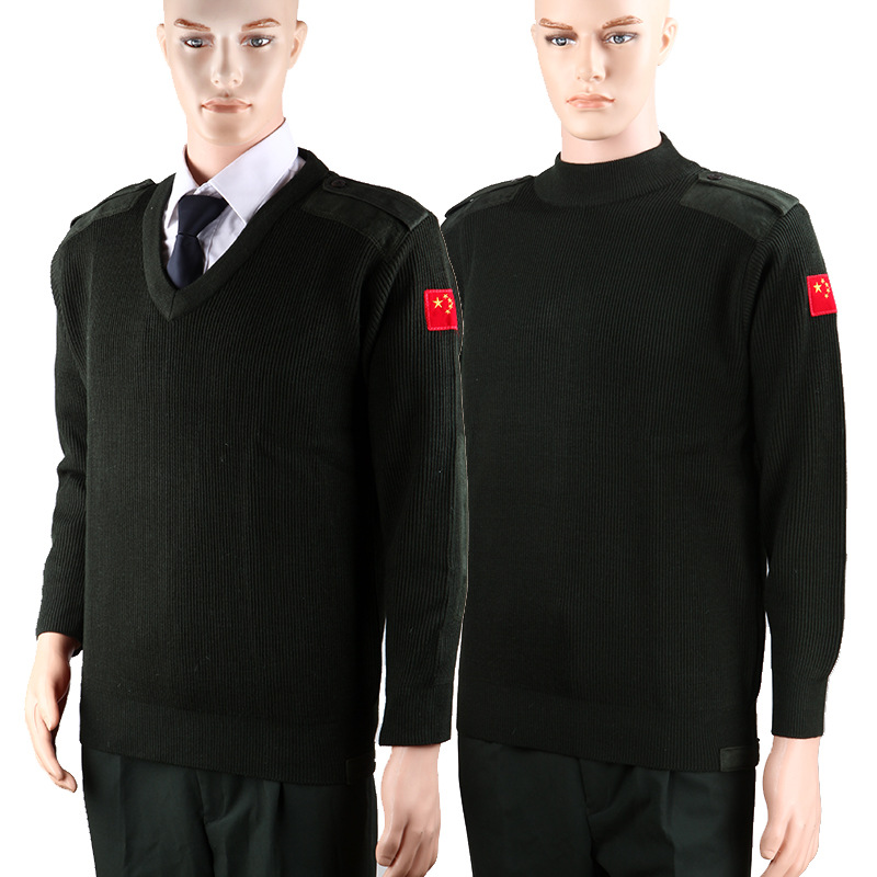 07式毛衣军绿加厚秋冬大码户外橄榄绿套头军官校尉羊毛衫武针织衫