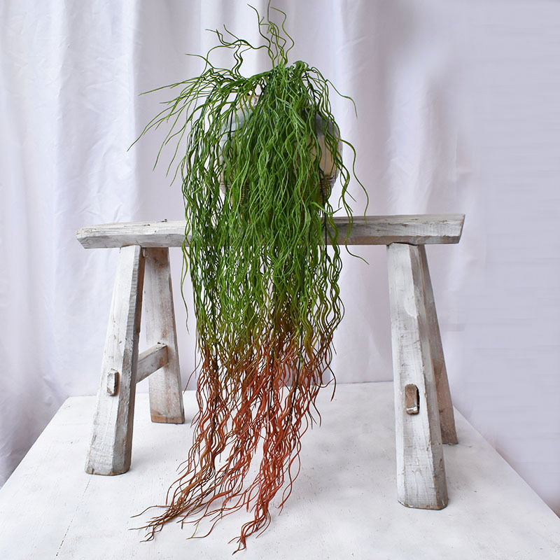 喷色仿真老人须藤条铁兰草家居拍摄布景壁挂空气草塑料植物墙配材