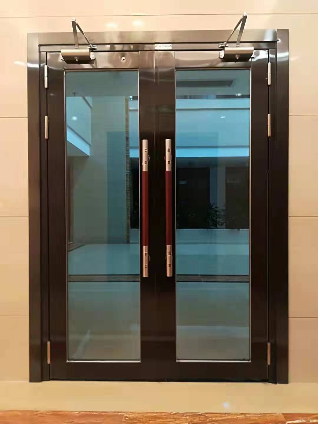 jhyfbm-049(黑色不锈钢玻璃防火门)