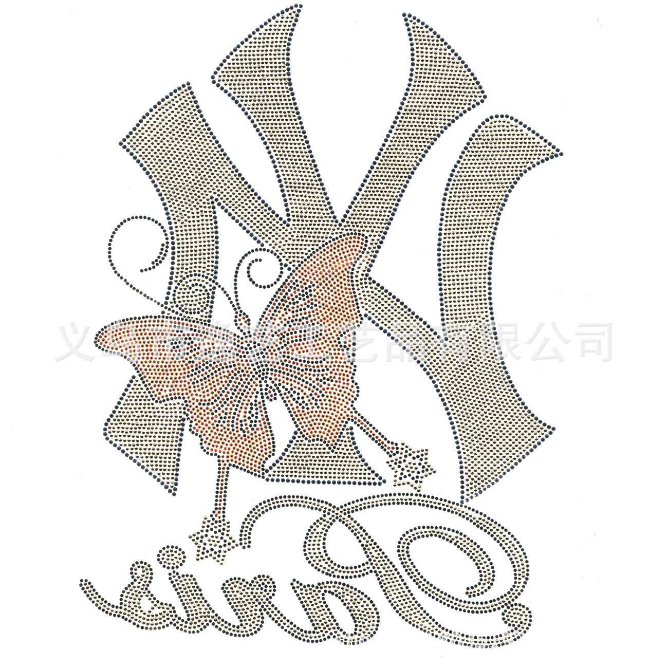 服装辅料烫钻烫图 diy烫钻图案烫图设计 烫钻加工 蝴蝶图案烫钻