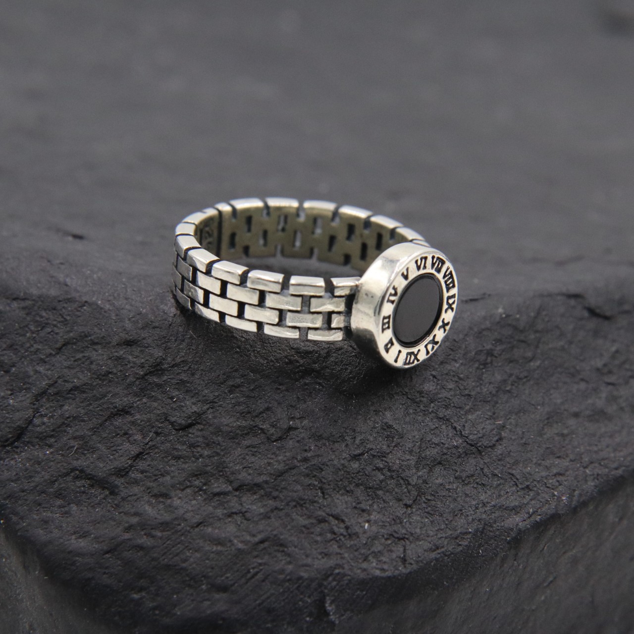 925纯银时光戒指女情侣戒指日韩潮学生简约网红情侣戒指时尚百搭