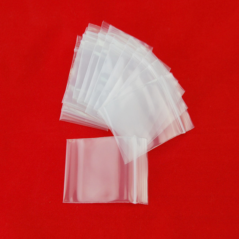 1号零配件袋密封袋塑料塑封口自封袋5*7cm透明加厚100只小号现货