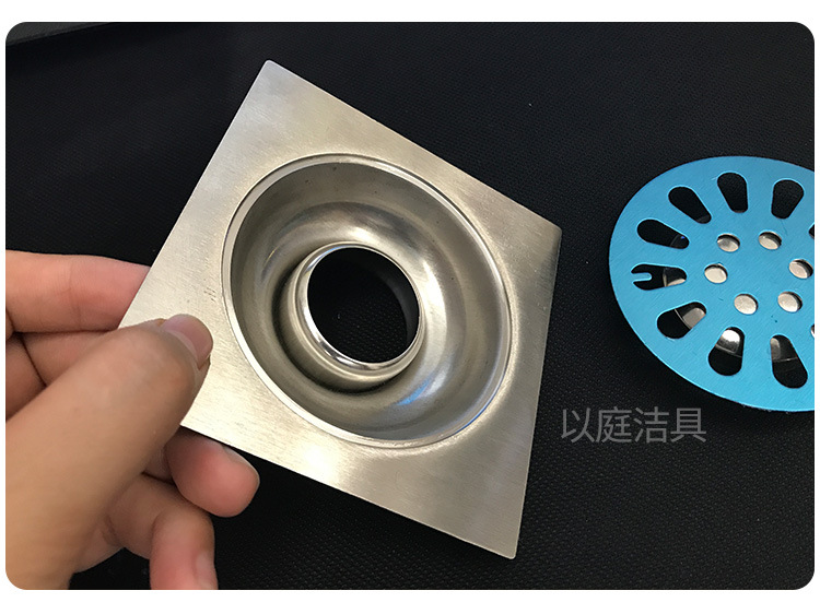 工程钟罩式地漏 304不锈钢带碗地漏防臭防堵单双用地漏10*10cm