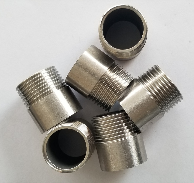 不锈钢单头丝304焊接管单边丝水管接头焊接外丝加长外螺纹4分6分