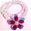 direct deal Austria crystal Bracelet Three times Rose red Big flower Hand string Do necklace Erdai style