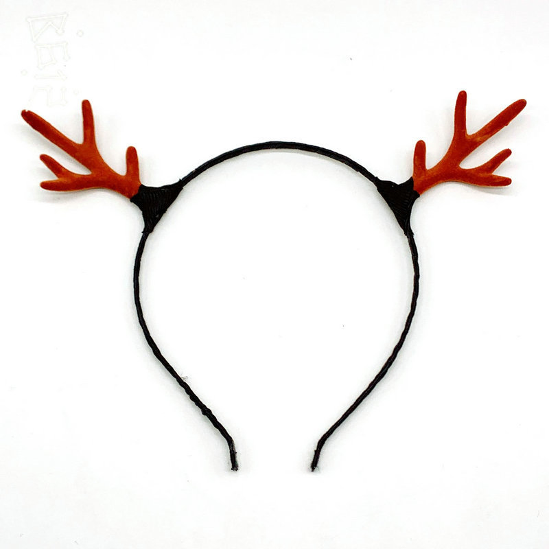 圣诞节装饰品鹿角头箍仿真梅花鹿头饰发箍成人儿童礼物派对用品