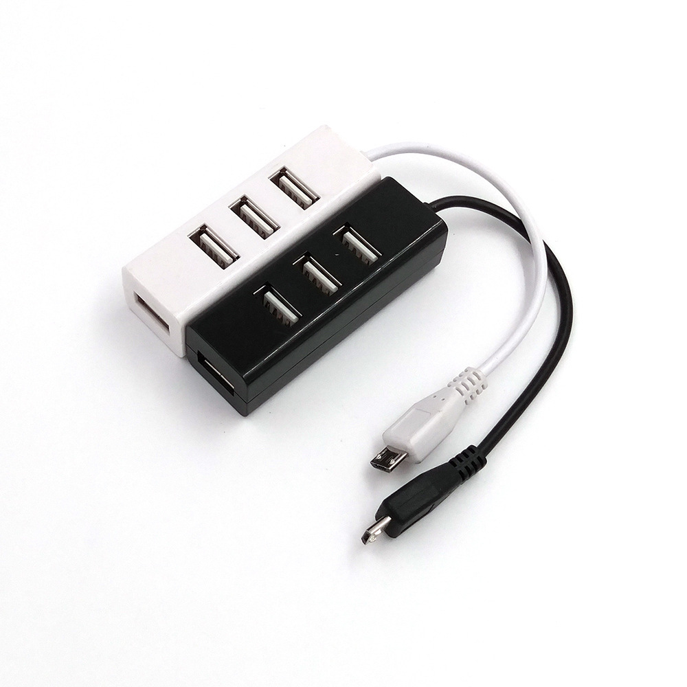 usb2.0一分四otg分线器 micro usb转4usb手机集线器 4口otg hub