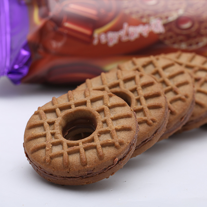 真巧袋装酱心曲奇饼干100g多味夹心饼干休闲零食食品批发混批包邮