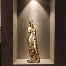 3%外贸欧式复古做旧树脂维纳斯少女头像拍照道具家居工艺创意装