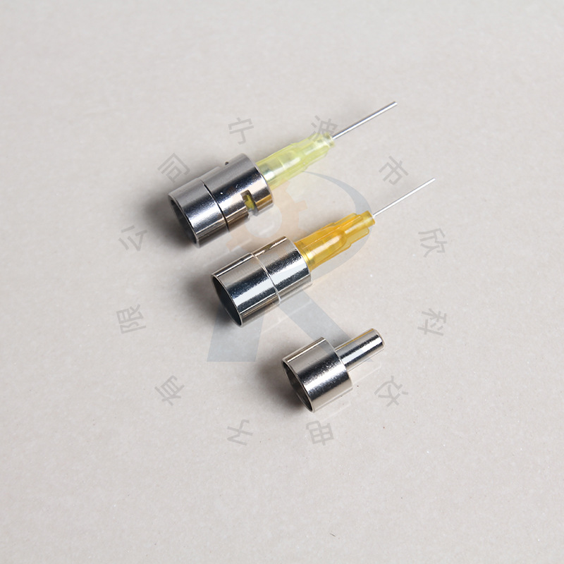 玻璃注射器鲁尔锁紧头塑钢注射器法兰头/铜头接头可锁紧针头