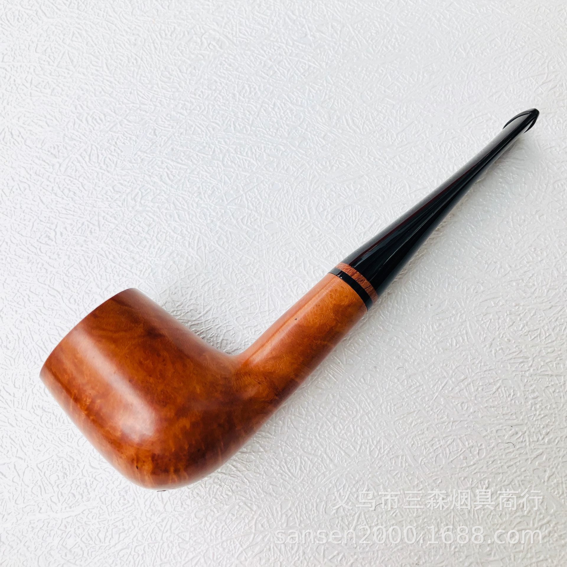 三森厂家批发 石楠木烟斗 9mm碳芯过滤实木斗 174#石楠根中号直斗