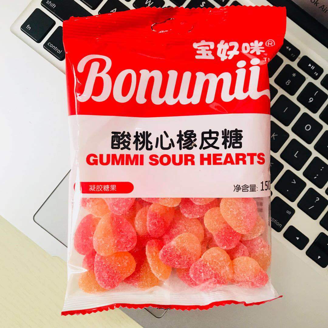 宝奴咪软糖150g酸砂彩虫毛毛虫口味学生零食便利店果汁软糖包邮