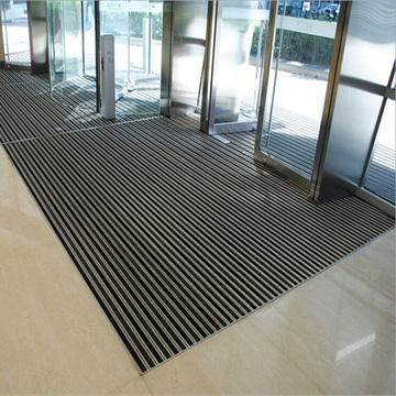定制酒店商场进门口刮泥组合地垫嵌入式刮泥垫室外除尘铝合金地垫