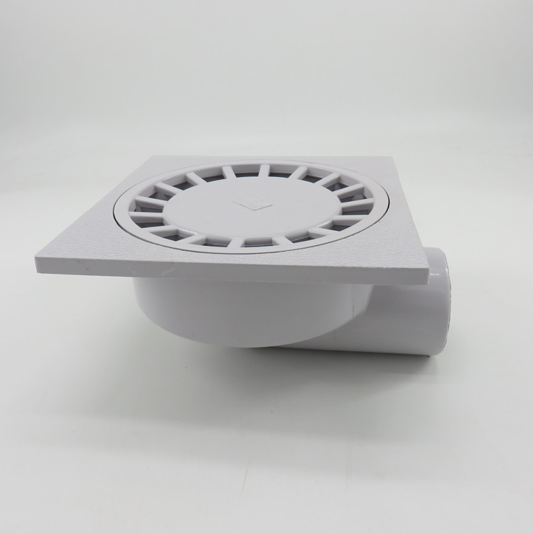 同层侧排地漏pvc75管阳台墙排式墙壁墙角边下水地漏