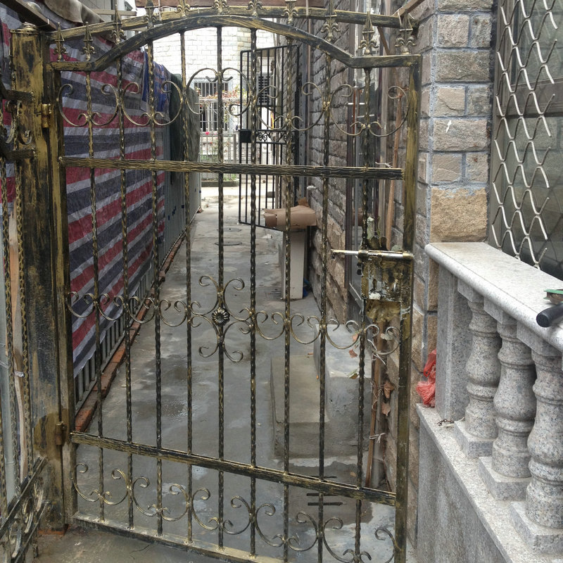 厂家直销 铁艺单开门 人行道门 铁艺小门 复古铁艺门 欧式铁艺门