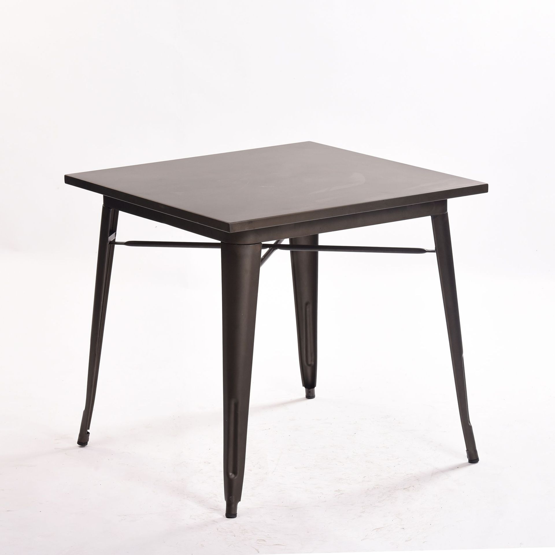 北欧铁艺餐桌椅咖啡餐厅酒吧复古铁皮洽谈桌子铁艺方桌bar table