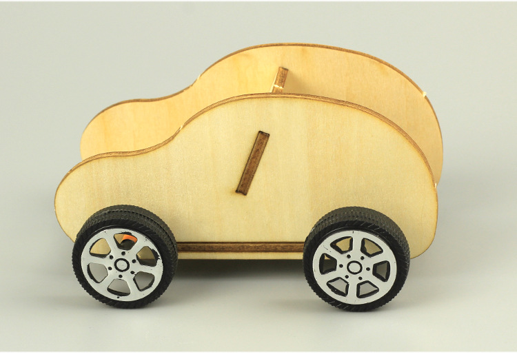 拉线跑车回力小车科技小制作diy手工制作发条弹性科学实验玩具