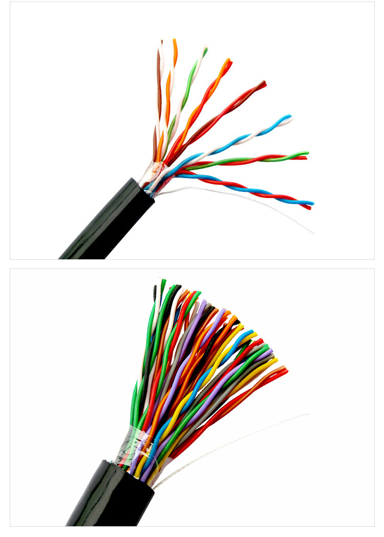 室内外国 标通讯电缆25 50 100对大对数工程电话通讯线电缆线批发