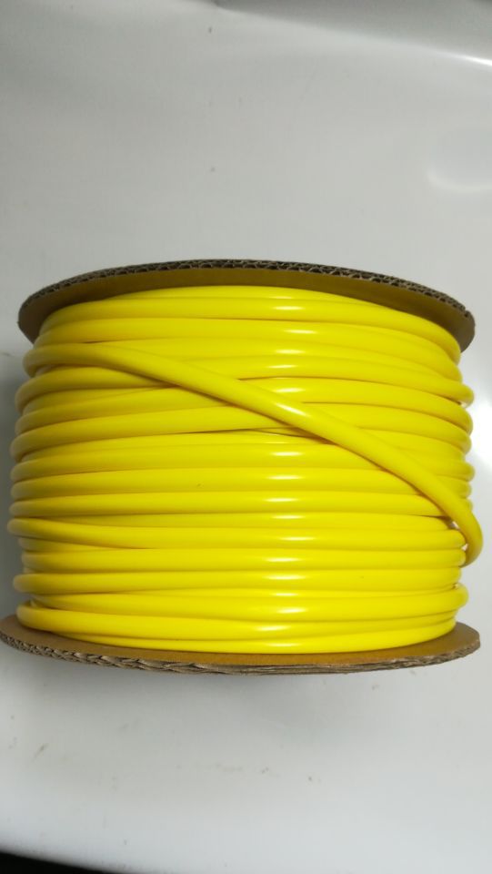 pvc阻燃内齿黄管线号机用黄色线号管黄色印字管075平方1公斤卷