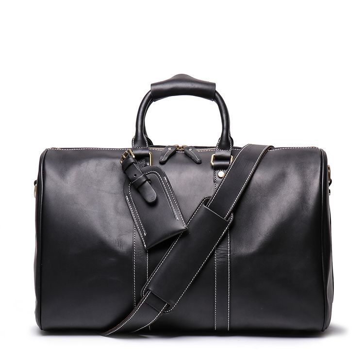 New Men's Leather Handbag Cowhide Travel Bag Men's Large Capacity Fitness Bag Luggage Bag Shoulder Messenger Bag