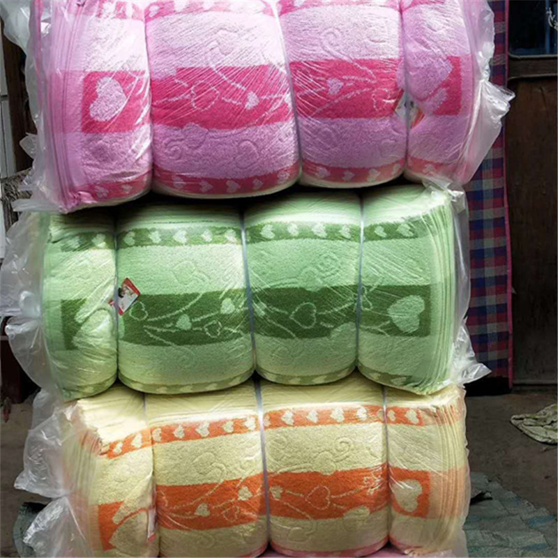 厂家批发棉毛巾80克提花劳保礼品logo定制地摊酒席回礼毛巾