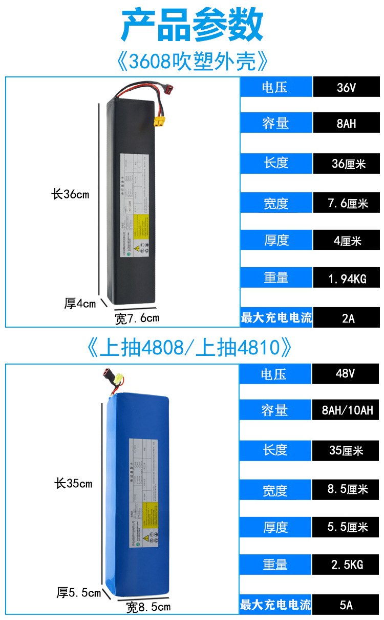 二轮电动车电池规格图片