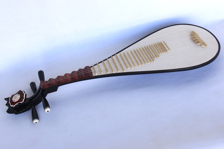 琵琶乐器 黑色如意头硬木琵琶厂销初学练习成人 儿童入门琵琶