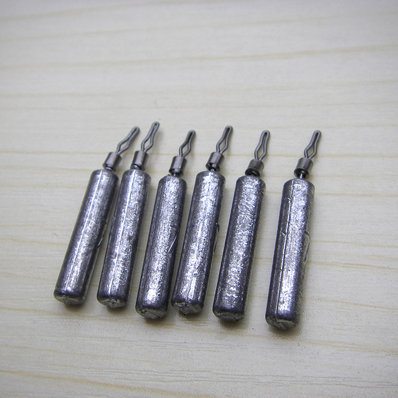 现货批发圆柱形铅坠 钓鱼快速铅坠定制 海竿铅坠通心铅坠厂家