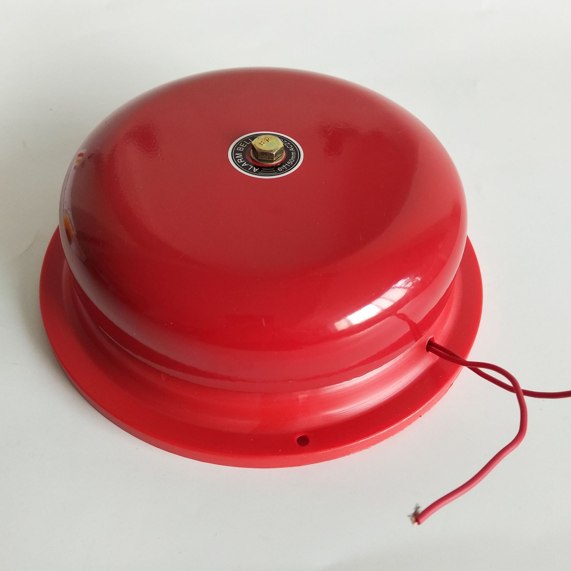 6寸150mm塑料底座消防警铃 车间应急电铃报警装置alarm bell