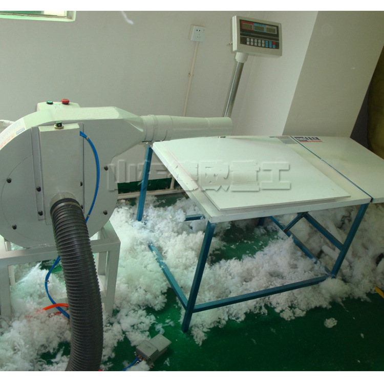 海绵羽毛填充机 公仔棉pp棉填充设备 较大口径充棉管 蓬松无粒状